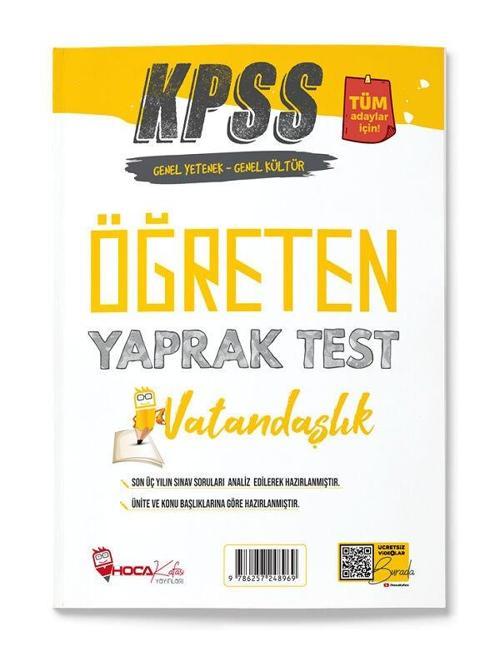 Hoca Kafası Yayınları KPSS Vatandaşlık Öğreten Yaprak Test