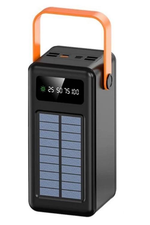 Polygold PW-2080 80000 mAh Solar Powerbank | Dahili 4 Kablolu Hızlı Şarj Cihazı | LED Işıklı Dijital