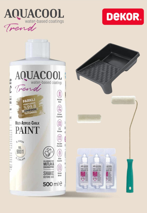 Su Bazl? Akrilik Hobi Boya 500 Ml Rulo Katalizör Boyac? Tavas? Hibrit Dönü?üm Boyas? Seti Ral 9001