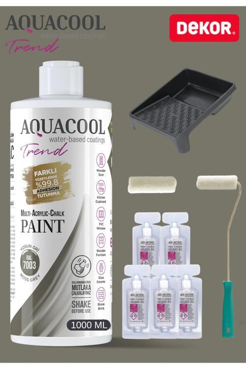 Su Bazl? Akrilik Hobi Boya 1000 Ml Rulo Katalizör Boyac? Tavas? Hibrit Dönü?üm Boyas? Seti Ral 7003