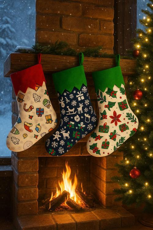 Yılbaşı Yeni Model Renkli Figürlü Çorap