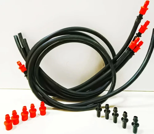 SPAGETTİ SULAMA SETİ (BORUYA SU AKTARIM İÇİN 50CM BORU+NOZUL+NİPEL 10 ADET)