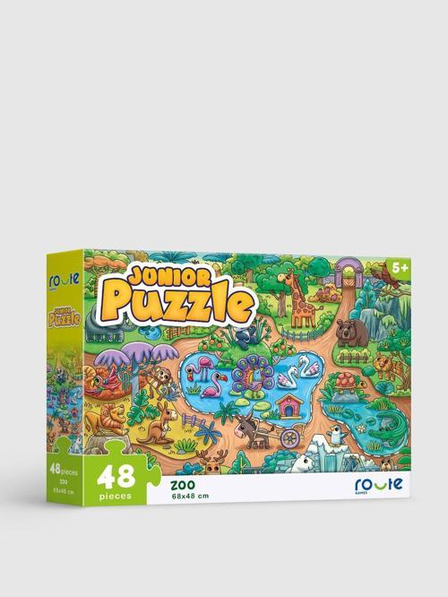 Eğitici Çocuk Kutu Oyunu Junıor Hayvanat Bahçesi Puzzle 48 Parça Puzzle 5+ Yaş
