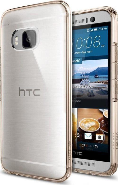 One M9 ile Uyumlu Kılıf Ultra Hybrid Champagne Gold