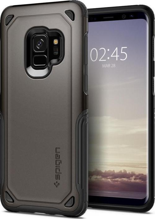 Galaxy S9 ile Uyumlu Kılıf Hybrid Armor Gunmetal