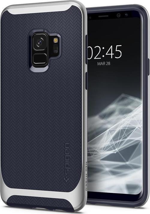 Galaxy S9 ile Uyumlu Kılıf Neo Hybrid Silver Arctic