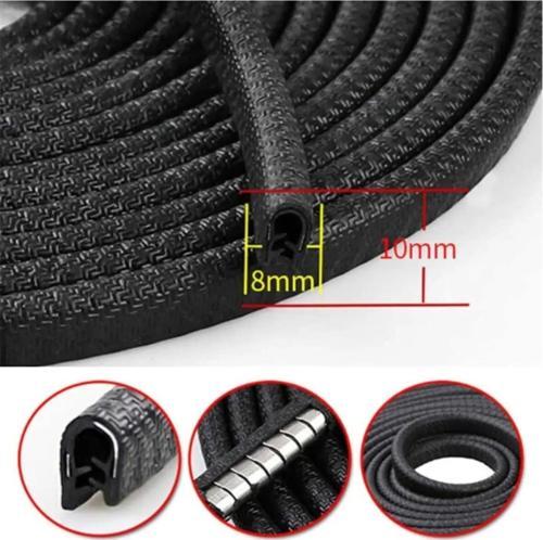 Araba Kapı Kenar Oto Kapı Koruyucu Saçlı Fitil Siyah (1 Metre)