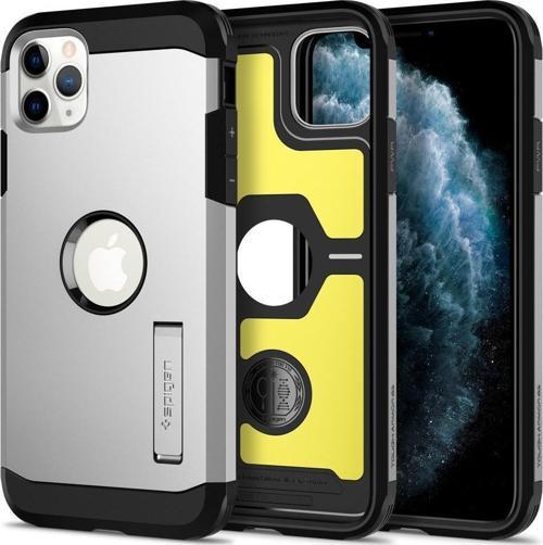 iPhone 11 Pro ile Uyumlu Kılıf Tough Armor XP Satin Silver