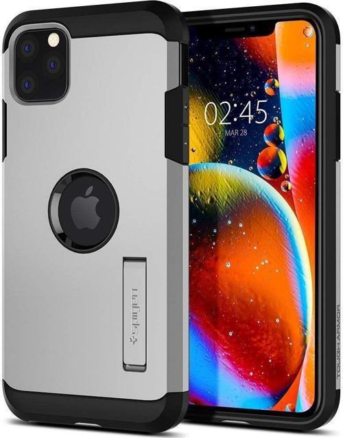 iPhone 11 Pro Max ile Uyumlu Kılıf Tough Armor Satin Silver
