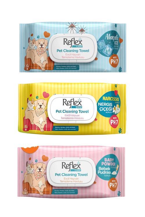 Care Evcil Hayvanlar İçin Hijyenik Temizleme Mendili 3'lü Karışık Koku Seti Pudra, Nerg