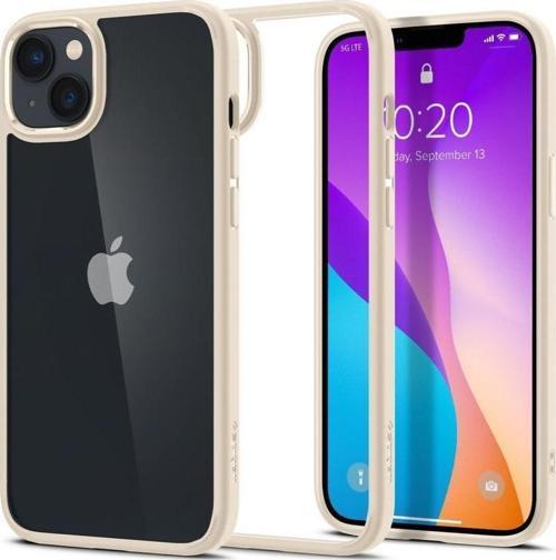 iPhone 14 Plus ile Uyumlu Kılıf Crystal Hybrid Sand Beige
