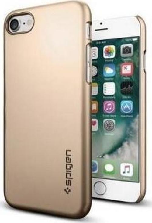 iPhone 7 ile Uyumlu Kılıf Thin Fit Ultra İnce Champagne Gold