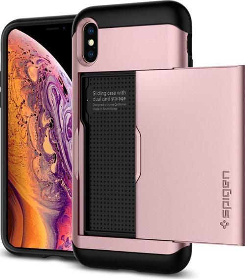 iPhone XS ile Uyumlu Kılıf Slim Armor CS Rose Gold