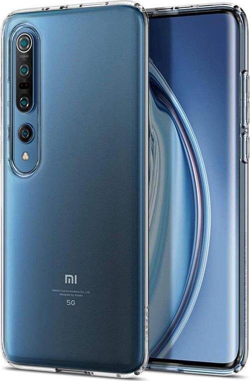 Mi 10 ile Uyumlu Kılıf Liquid Crystal 4 Tarafı Tam Koruma Crystal Clear