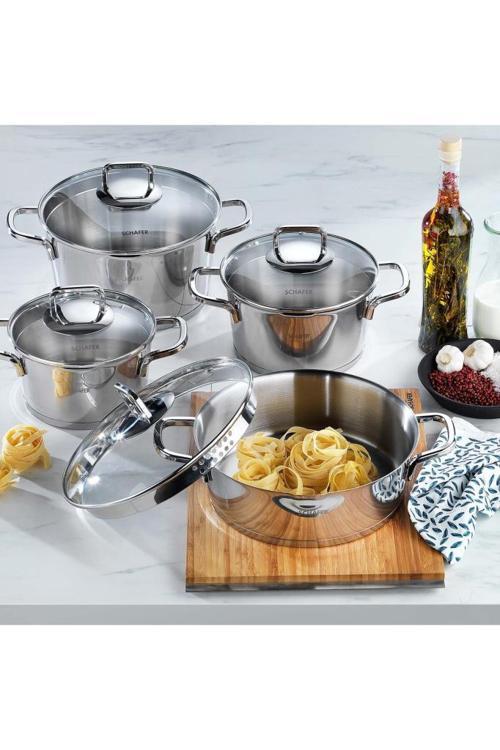 Stahl Çelik Tencere Seti 8 Parça-Inox
