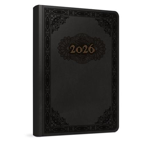 Saphire İplik Dikişli Termo Deri Sert Kapak 17x24 2026 Günlük Krem Ajanda 109-SRK-3