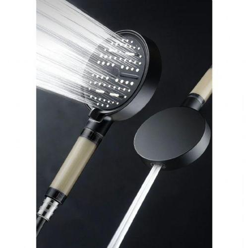 Kireç Tutucu Tazyik Arttırıcı 6 Fonksiyonlu Siyah Duş Başlığı