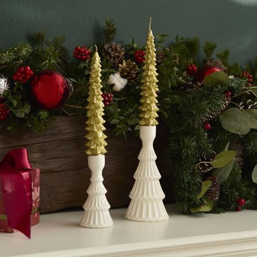 New Year Yılbaşı Çam Ağacı Şekilli Şamdan Mum 8,2x4,2x21 cm