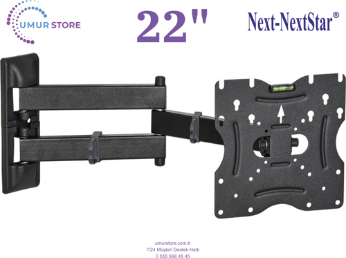 Next YE-22020 / 22”- 49” inç Lcd Led Televizyon Monitör Hareketli Duvar Askı Aparatı