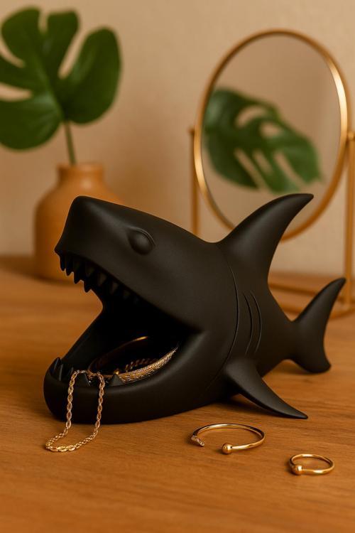 Köpekbalığı Organizer Ve Sunumluk Takı, Kahve Kapsülü, Lokumluk, Masa Üstü Düzenleyici