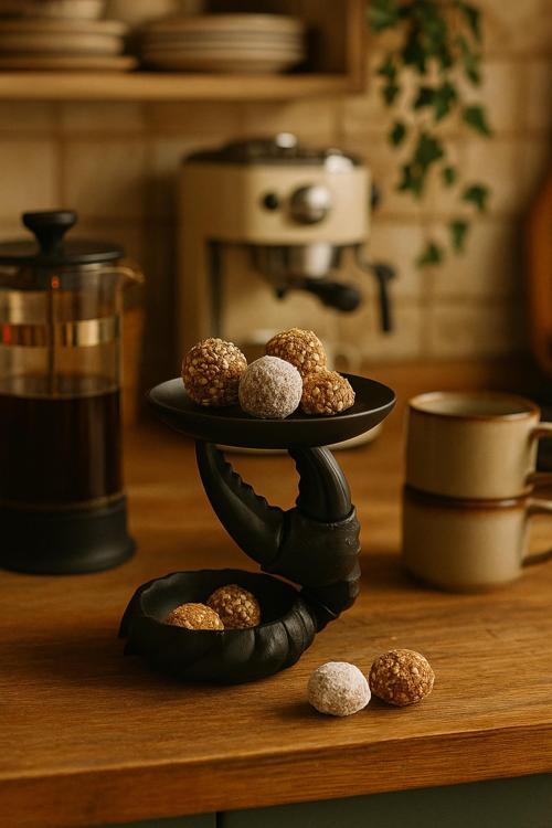 Dekoratif Yengeç Kıskaç Tasarım Sunumluk Takı Mum Şeker Vegan Üretim