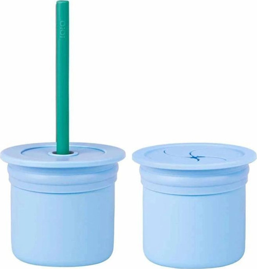 Nessiworld Pipetli Silikon Bardak Seti Mineral Blue / Aqua Green