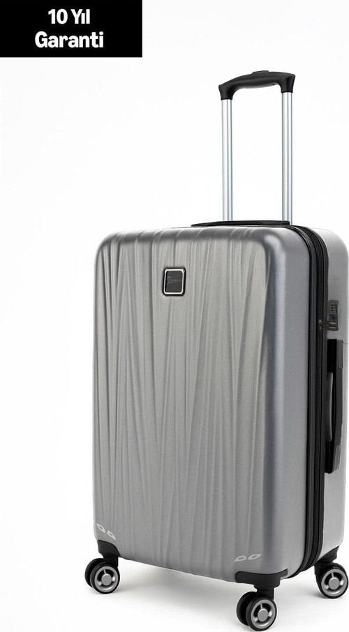 Orta Boy %100 Polikarbon Valiz Gri 1815