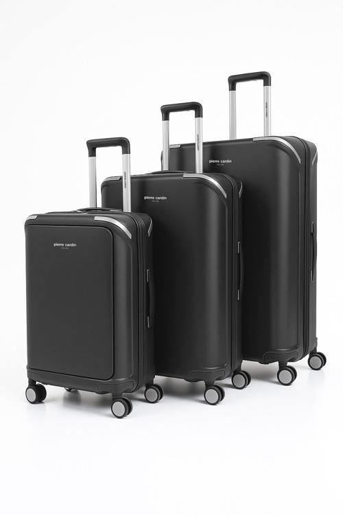 3'lü Set %100 Polipropilen Valiz Siyah 04PC7090