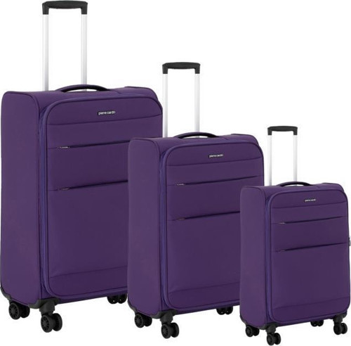 3'lü Valiz Seti Lüx Kumaş Valiz Mor 04pc4200
