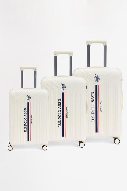 Polipropilen Kırılmaz 3'lü Valiz Seti Beyaz 24074