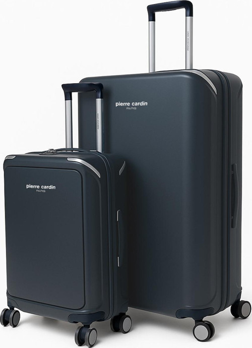 Büyük Ve Kabin Boy 2'li Set %100 Polipropilen Valiz Lacivert 04PC7090