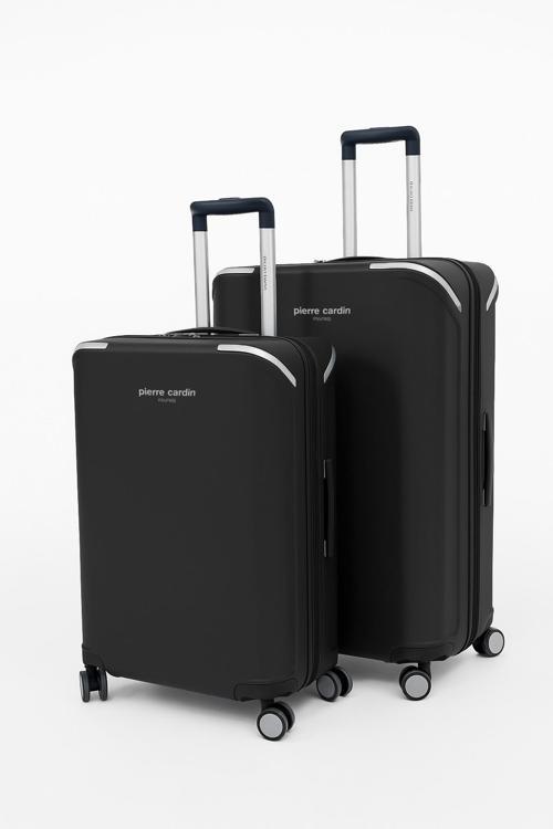 Büyük Ve Orta Boy 2'li Set %100 Polipropilen Valiz Siyah 04PC7090