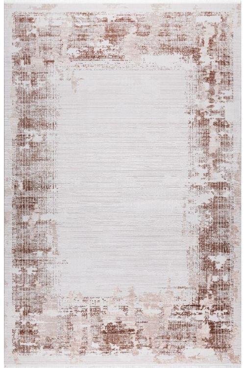 Halı Keops D167E Krem Kahve Akrilik Salon Oturma Yatak Odası Halısı