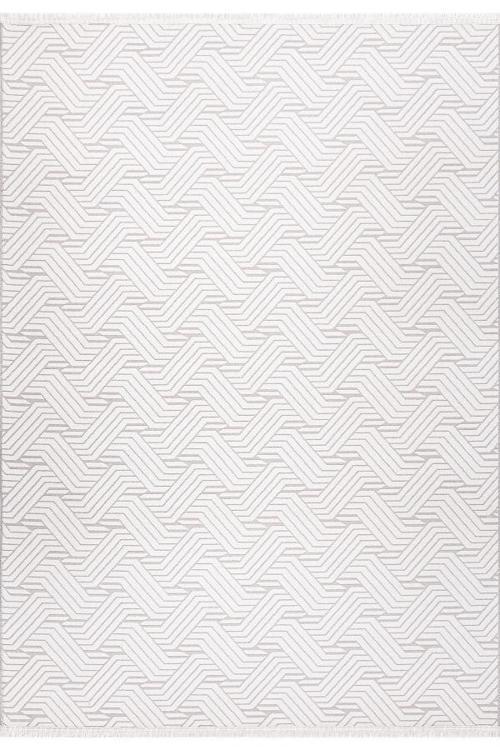 Halı Zena 406A Krem Gri Serisi Akrilik Salon Oturma Yatak Odası Halısı