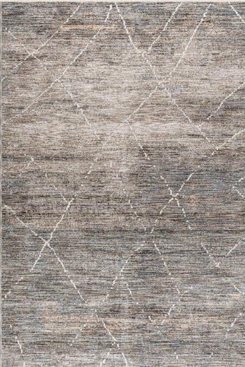 Halı Petra E008A Krem Gri Salon Oturma Yatak Odası Halısı