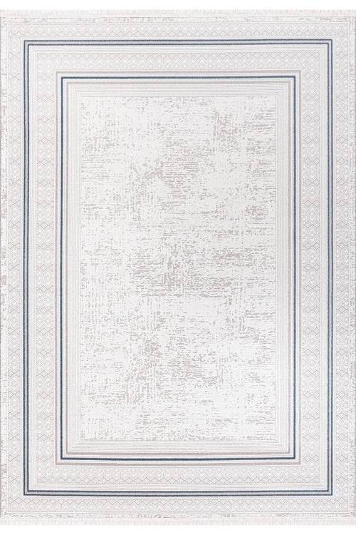 Halı Zena 404A Krem Lacivert Serisi Akrilik Salon Oturma Yatak Odası Halısı