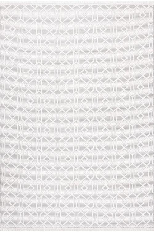 Halı Zena 416A Krem Gri Serisi Akrilik Salon Oturma Yatak Odası Halısı