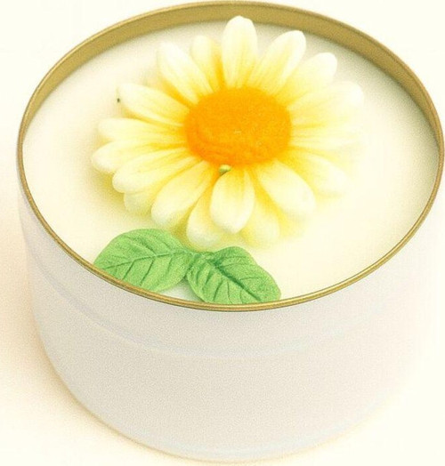 Dekoratif Papatyalı El Yapımı Soya Mum – Romantik Hediye, Sevgililer Günü, Ev Dekor, Özel Gün
