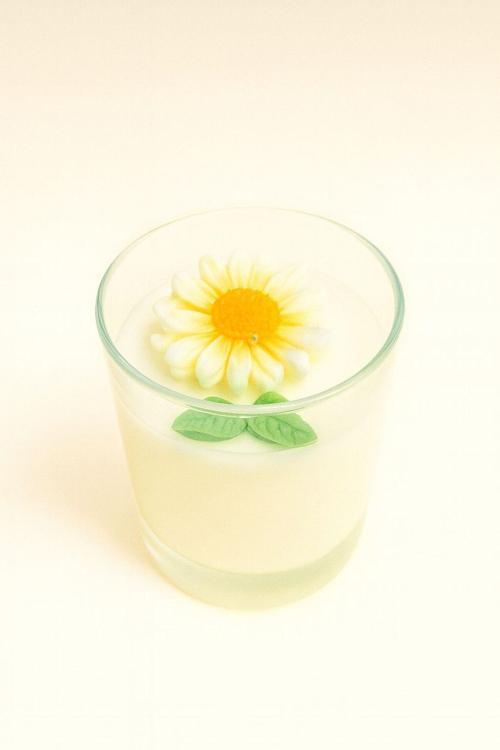 Dekoratif Papatyalı El Yapımı Soya Mum – Romantik Hediye, Sevgililer Günü, Ev Dekor, Özel Gün