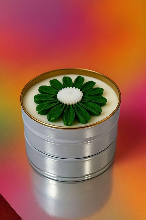 Dekoratif Papatyalı El Yapımı Soya Mum – Romantik Hediye, Sevgililer Günü, Ev Dekor, Özel Gün