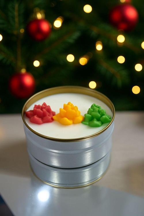 Dekoratif Yılbaşı Temalı El Yapımı Soya Mum – Romantik Hediye, Sevgililer Günü, Ev Dekor, Özel Gün