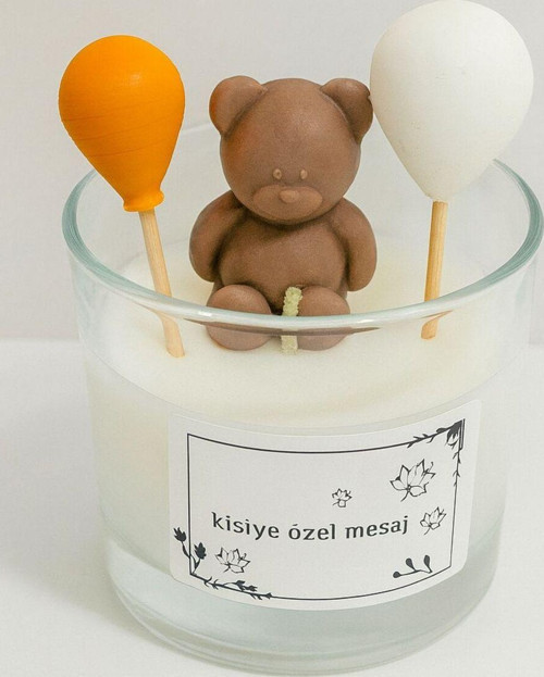 Hediyelik Ayıcık Mum El Yapımı Soya Mum – Romantik Hediye Sevgililer Günü Ev Dekor, Özel Gün Hediye