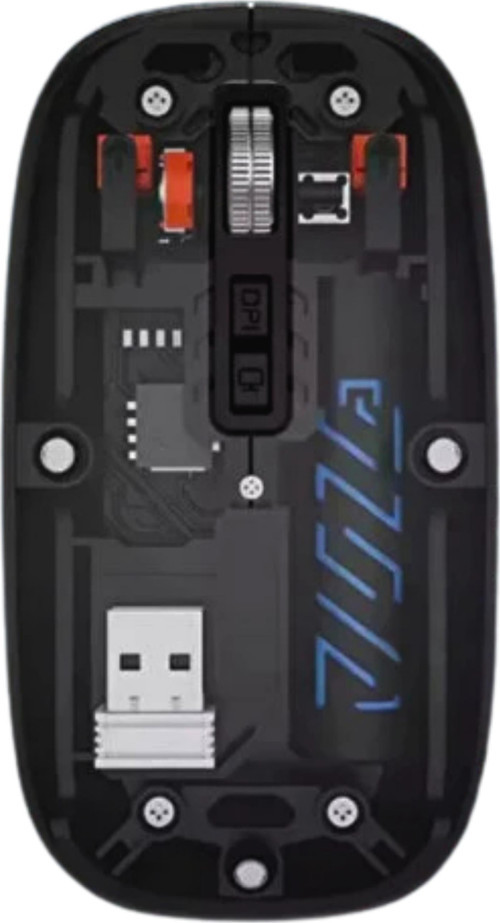 Şeffaf Tasarım Kablosuz Şarjlı Mouse (Bluetooth + USB Çift Mod)