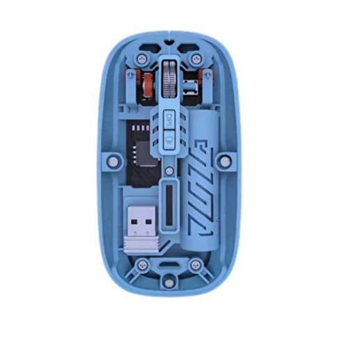 Şeffaf Tasarım Kablosuz Şarjlı Mouse (Bluetooth + USB Çift Mod)