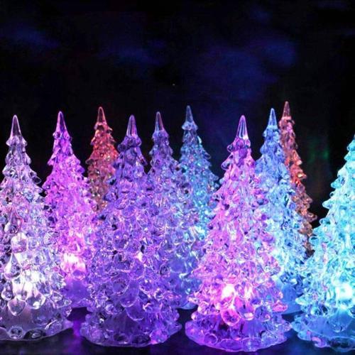 Işıklı Yılbaşı Ağacı Vıp Renkli Led Işıklı Çam Ağacı 13 Cm Işıklı Çam Ağacı Rgb Pıne Tree Led Lıght
