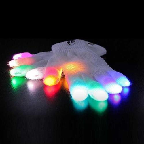 Led Işıklı Eldiven Dj Eldiveni Multi Colors Led Light Yılbaşı Parti Işıkları Renkli Led Işıklı