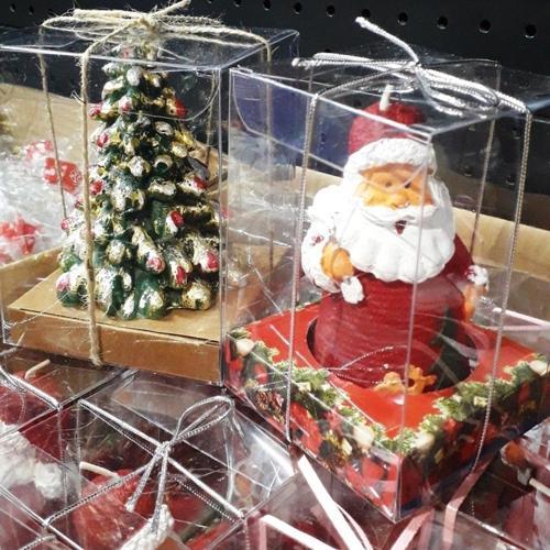 2 Adet Yılbaşı Mumu Noel Baba Mumu + Çam Ağacı Mumu Gerçek Mum Yılbaşı Süsleri Noel  Mum