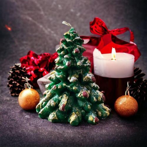 Pıne Tree Candle Vıp Kalite Yılbaşı Mumu Çam Ağaçlı Mum Gerçek Mum Çam Ağacı Mum Yılbaşı Süsleri