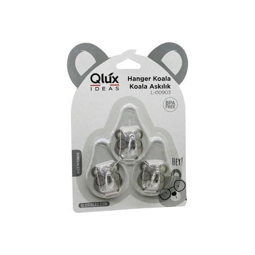 3pcs Koala Askı Şeffaf Askı Yapışkanlı Montaj (4915)