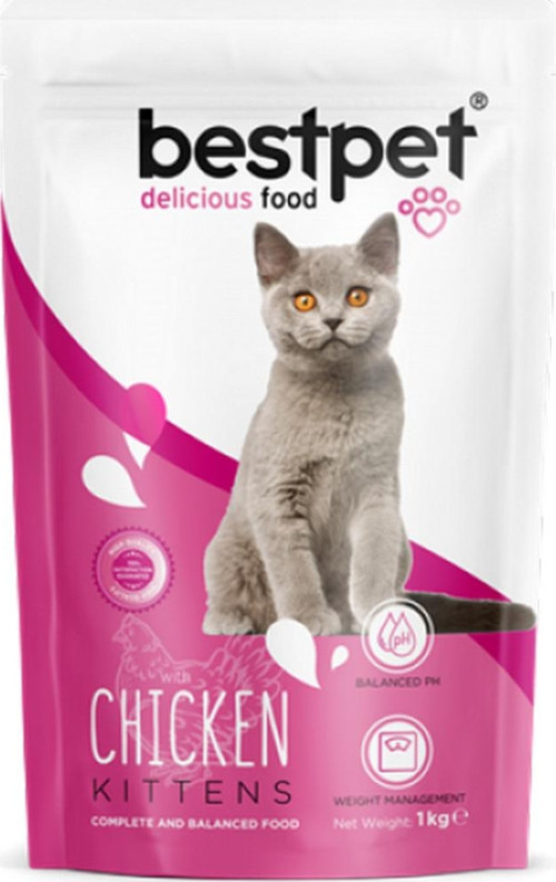 Yavru Kediler İçin, Tavuk Etli Ve Pirinçli Kuru Mama 1 kg X 10 ADET 276097